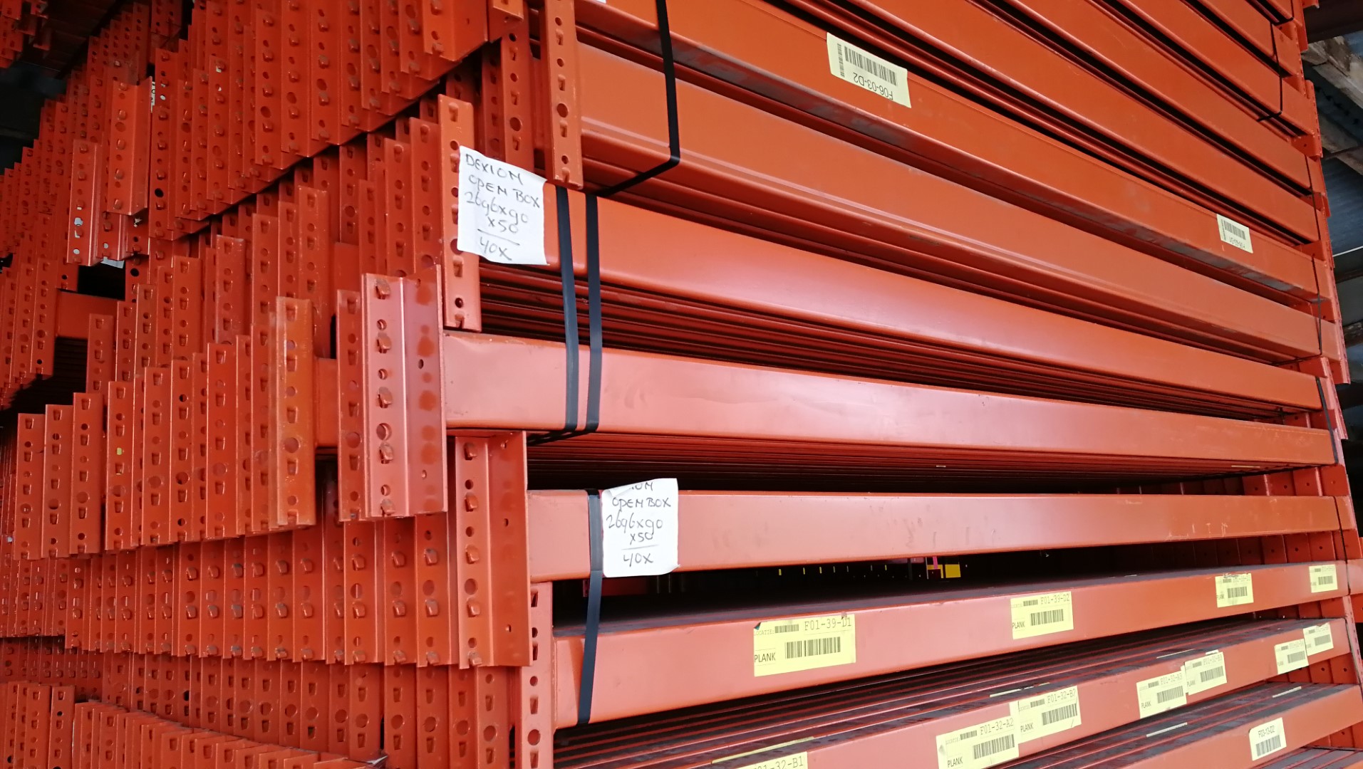 Dexion palletstellingen tweedehands magazijn Belgi&euml;