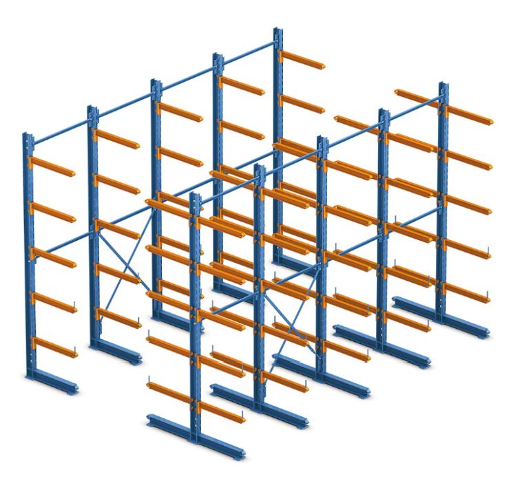 Industrial shelving racking system in warehouse